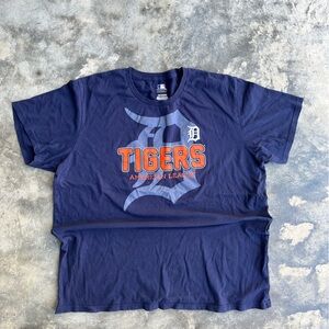 Majestic Navy Blue Tigers Short Sleeve Tee